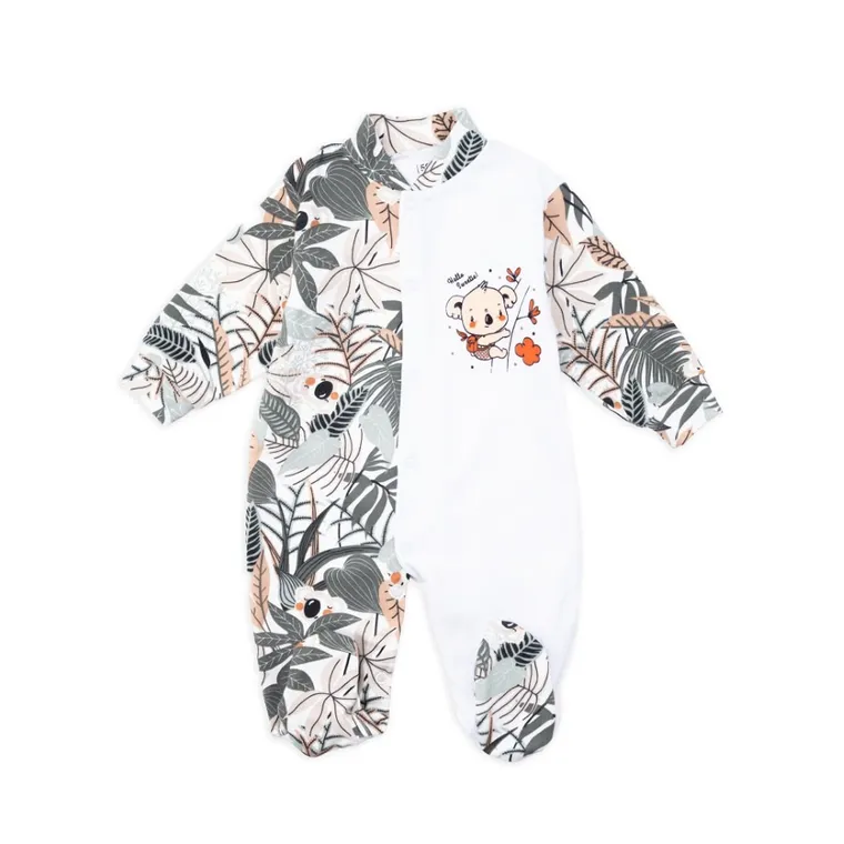 Pajac dziecięcy, biało-zielony, Tup Tup