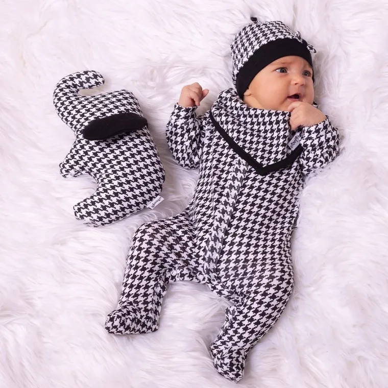 Pajac dziewczęcy, biało-czarny, Nicol