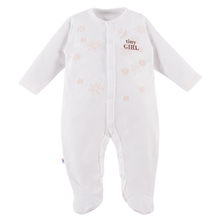 Pajac dziewczęcy, biały, Tiny girl, Eevi