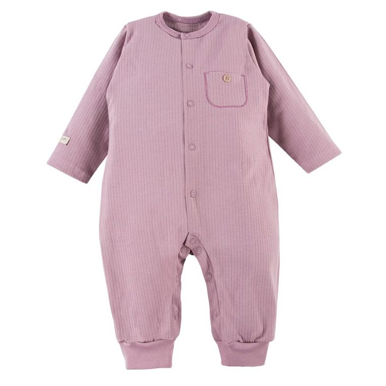 Pajac dziewczęcy, fioletowy, kieszonka, Eevi