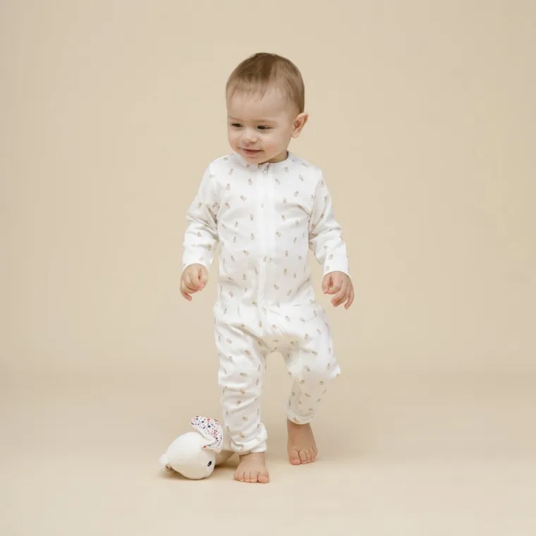 Pajac niemowlęcy, ecru, Pinokio