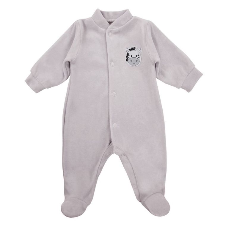 Pajac niemowlęcy, szary, zebra, Eevi