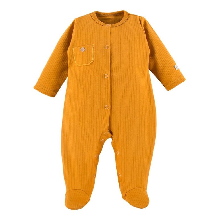 Pajac niemowlęcy, żółty, kieszonka, Eevi