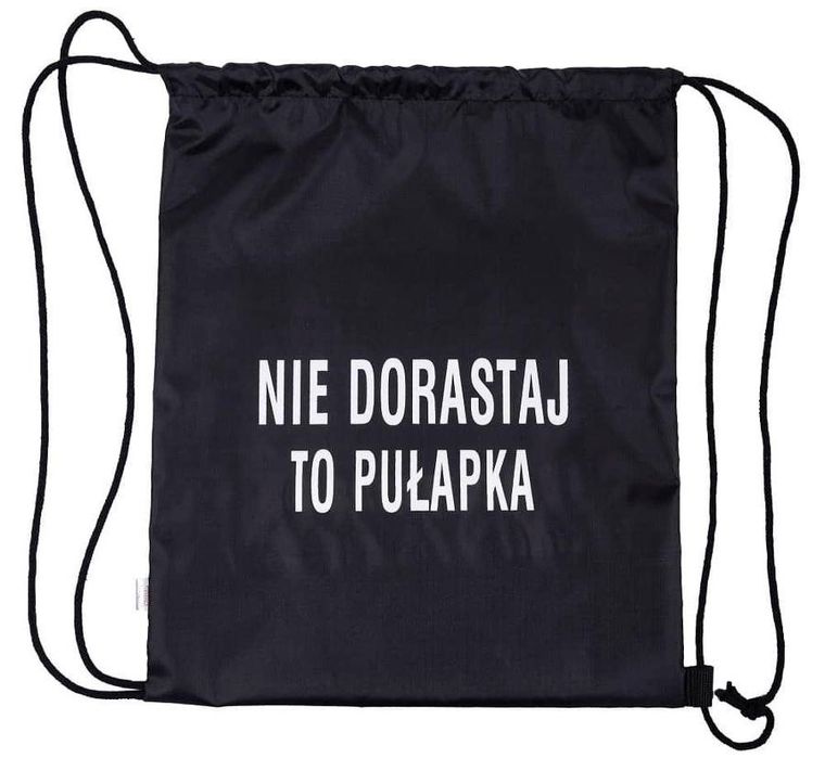 Pajacyk, worek sportowy, Nie dorastaj to pułapka