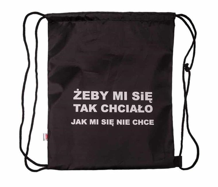 Pajacyk, worek sportowy, Żeby mi się tak chciało