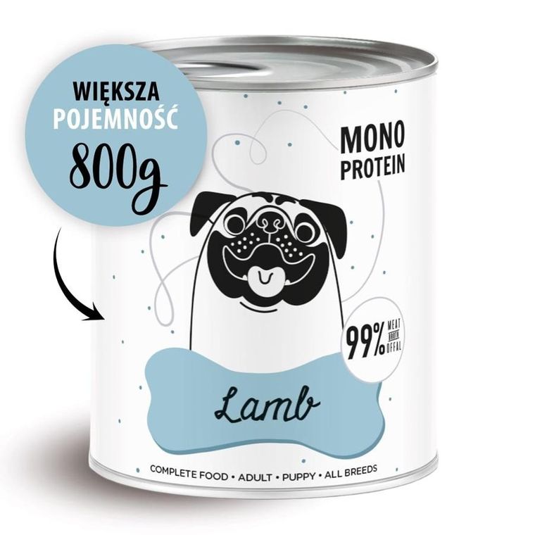 Paka Zwierzaka, Pepe, 99% jagnięcina, 800g