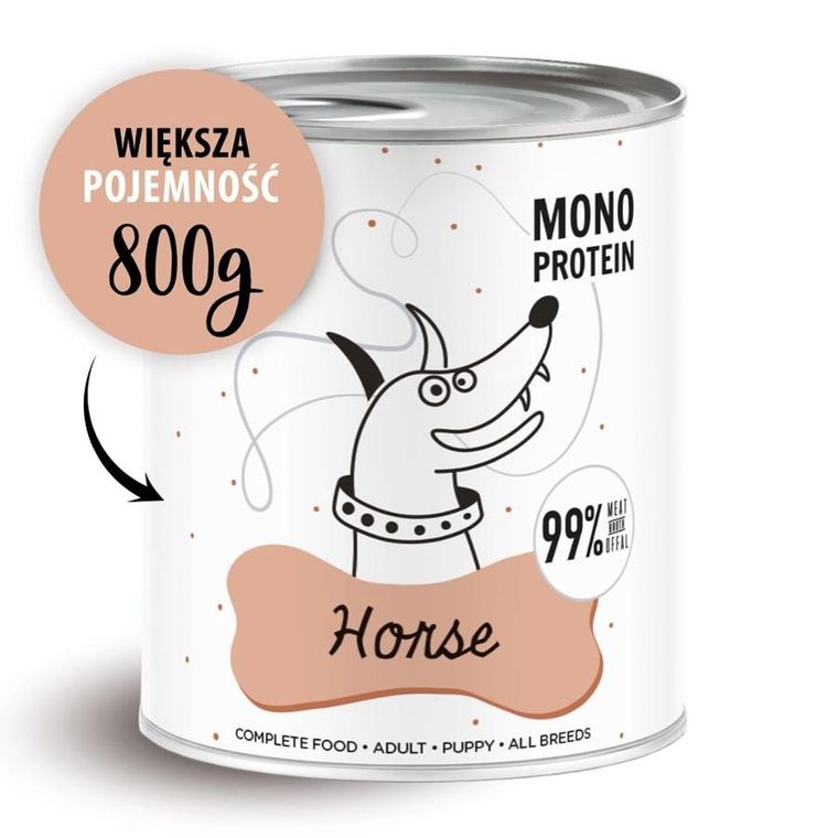 Paka Zwierzaka, Pepe, 99% koń, 800g