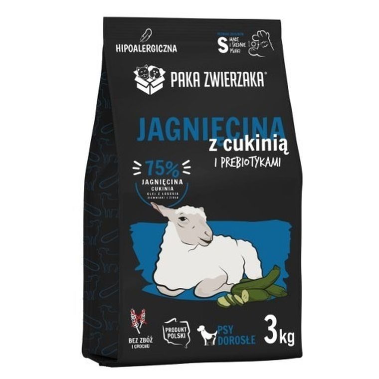 Paka Zwierzaka, Seventh Heaven, jagnięcina z cukinią, ''S'', karma sucha dla psów, 3 kg