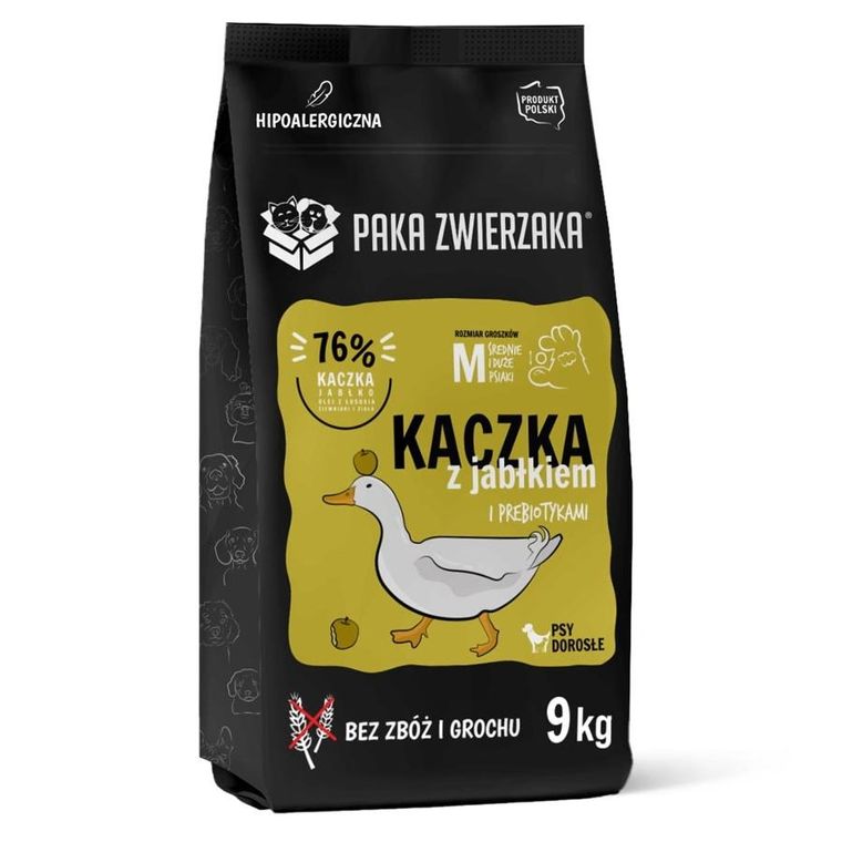Paka Zwierzaka, Seventh Heaven, kaczka z jabłkiem "m", sucha karma dla psa, 9 kg