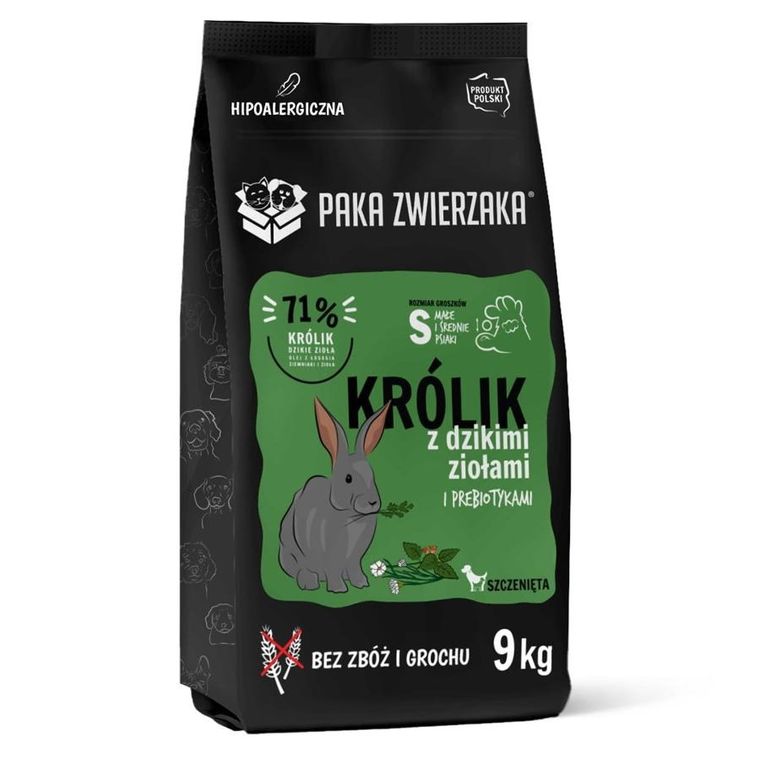 Paka Zwierzaka, Seventh Heaven, królik z dzikimi ziołami puppy ''s'', sucha karma dla szczeniąt, 9 kg