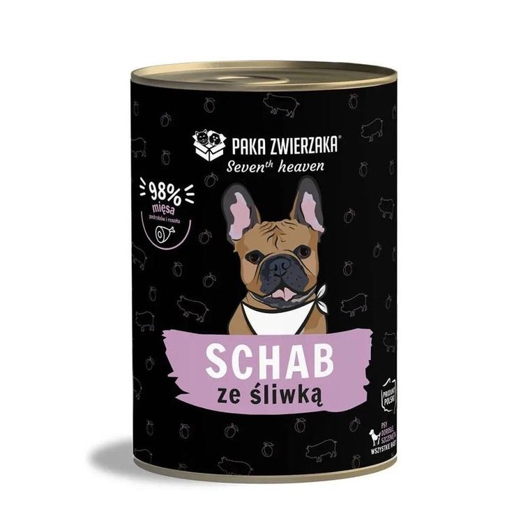 Paka Zwierzaka, Seventh Heaven, schab ze śliwką, karma mokra dla psa, 400g