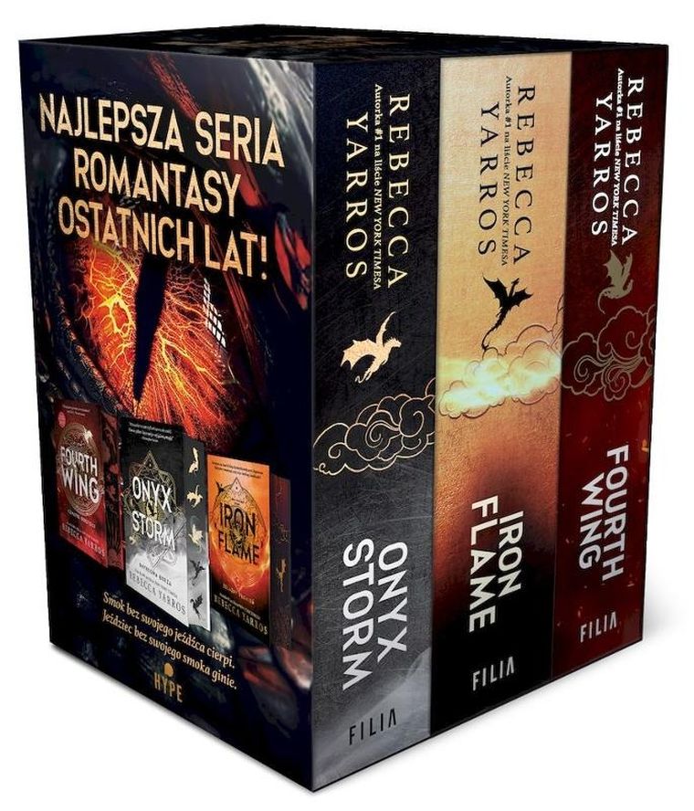 Pakiet: Fourth Wing. Czwarte Skrzydło. Edycja specjalna + Iron Flame. Żelazny płomień + Onyx Storm. Onyksowa burza