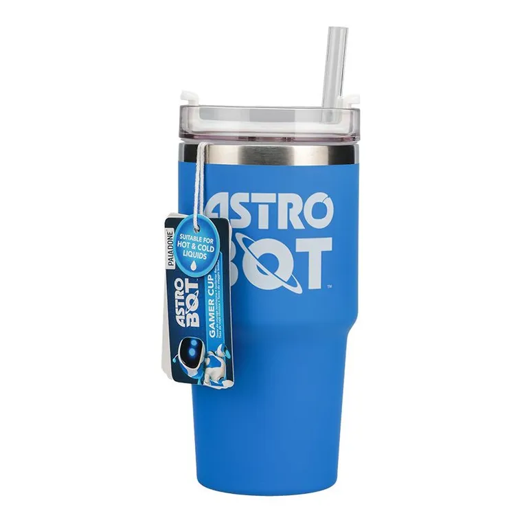 Paladone, Astro Bot, kubek termiczny ze słomką, 600 ml