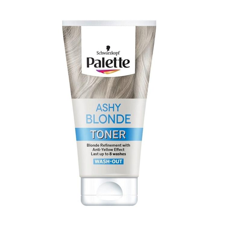 Palette, Ashy Blonde, toner do włosów przeciwko żółtym tonom, 150 ml
