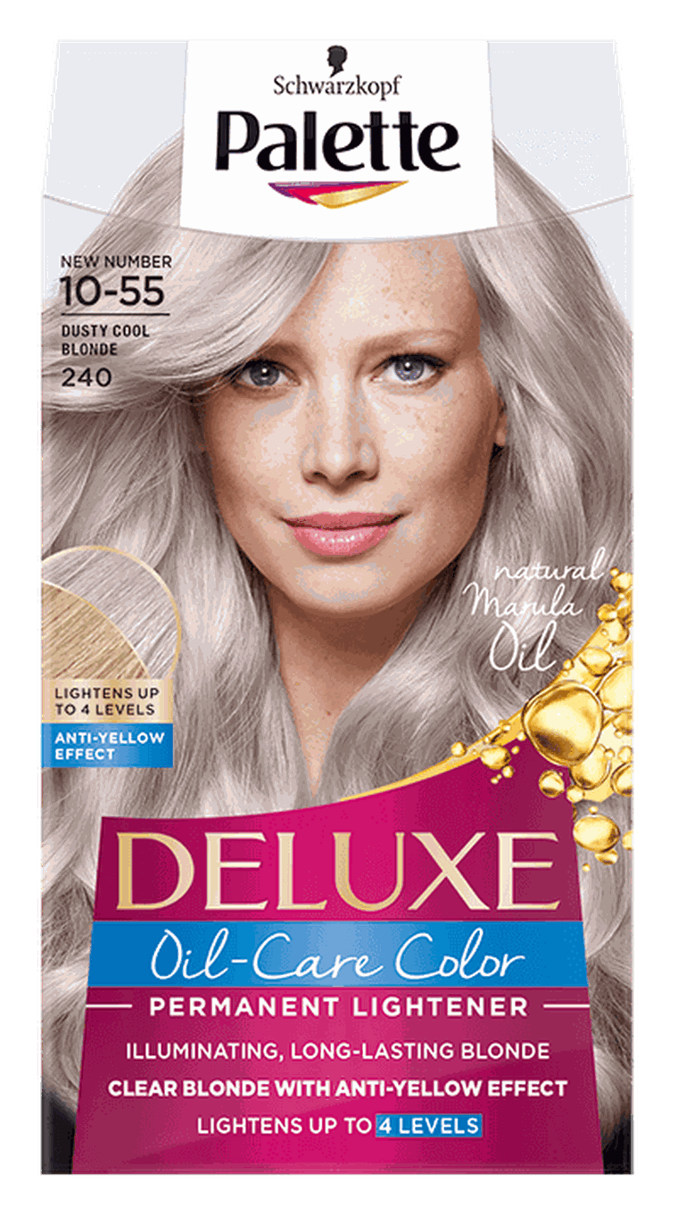 Palette, Deluxe Oil-Care Color, farba do włosów trwale koloryzująca z mikroolejkami, 240 Chłodny Blond