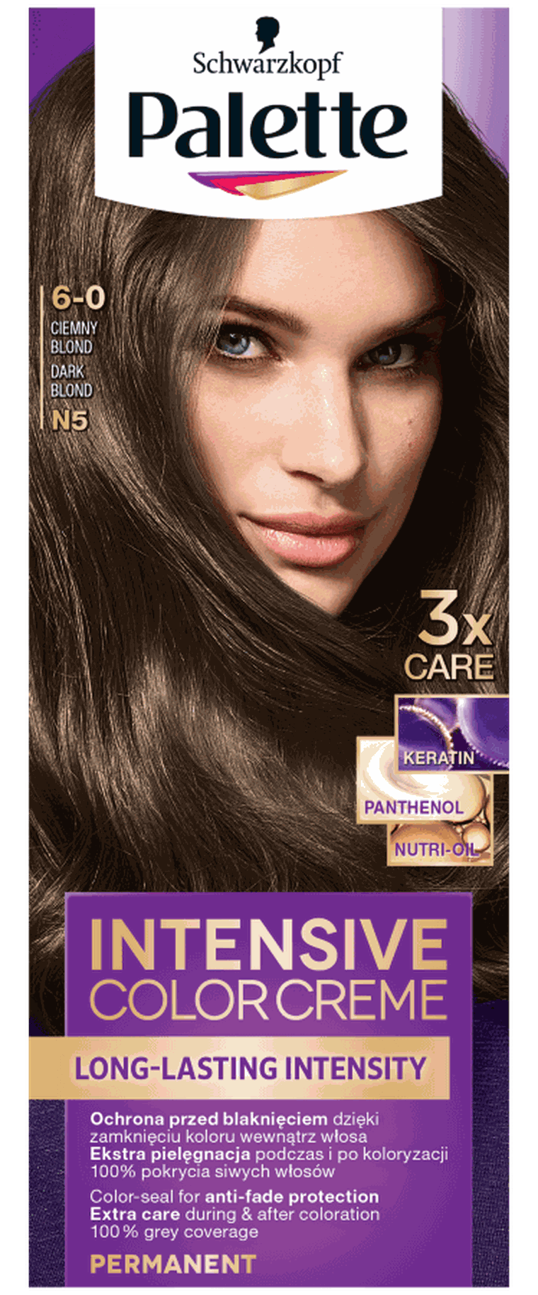 Palette, Intensive Color Creme, krem koloryzujący, ciemny blond nr N5