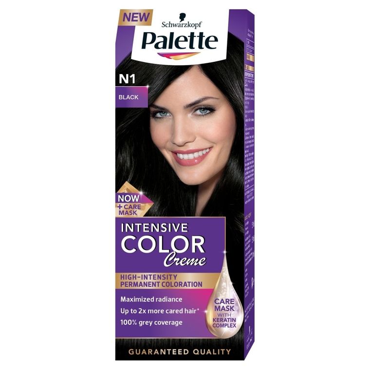 Palette, Intensive Color Creme, krem koloryzujący, czerń nr N1