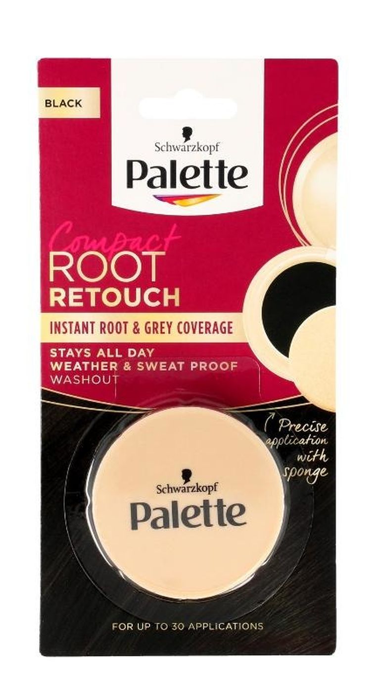 Palette, Root Retouch, kompaktowy korektor do retuszu odrostów, czerń, 3 g