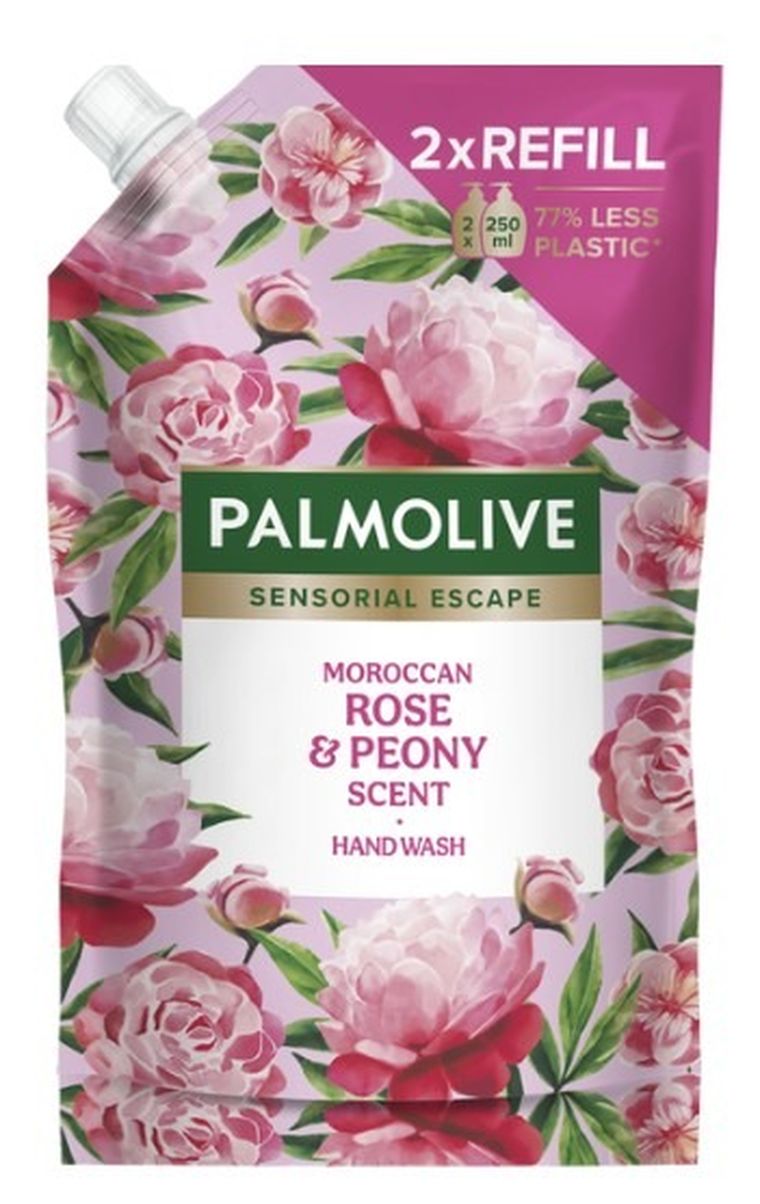 Palmolive, Sensorial Escape, mydło do rąk,moroccan rose & peony, zapas, 500 ml