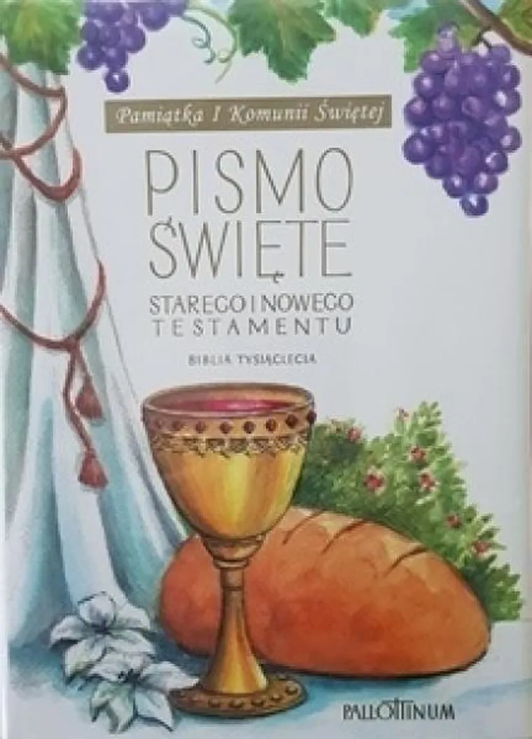 Pamiątka I Komunii Świętej. Pismo Święte. Starego i nowego testamentu. Biblia tysiąclecia