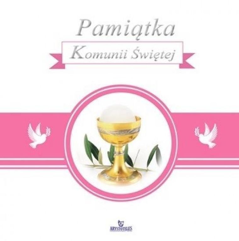 Pamiątka Komunii Świętej, różowa