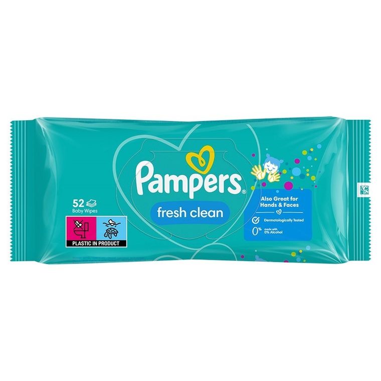 Pampers, Fresh Clean, chusteczki nawilżane, 1-52 szt.