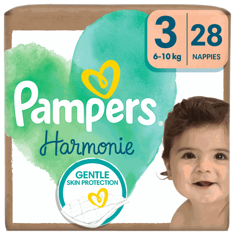 Pampers, Harmonie Baby, pieluchy jednorazowe, rozmiar 3, 6-10 kg, 28 szt.