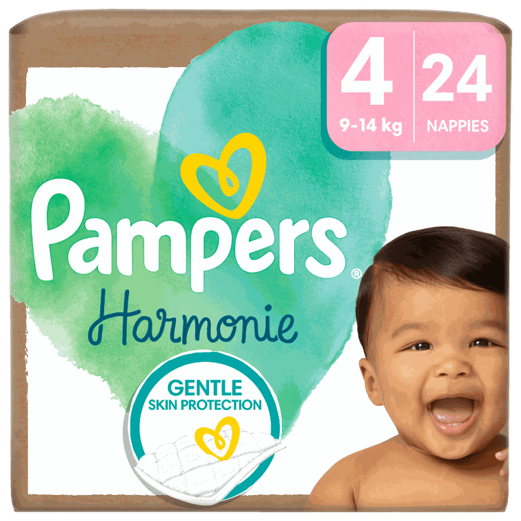 Pampers, Harmonie Baby, pieluchy jednorazowe, rozmiar 4, 9-14 kg, 24 szt.