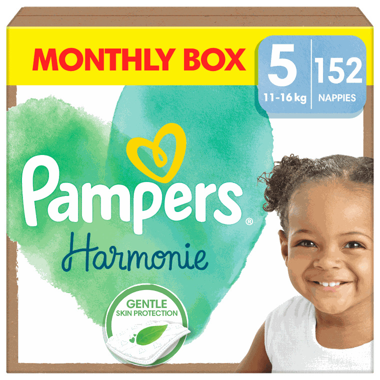 Pampers, Harmonie Baby, pieluchy jednorazowe rozmiar 5, 11-16 kg, 152 szt.