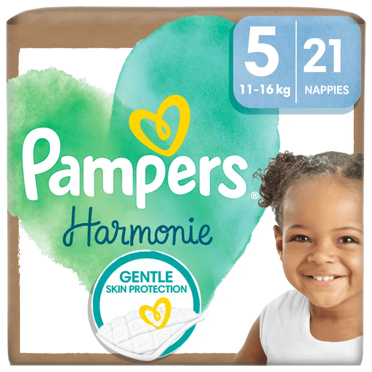 Pampers, Harmonie Baby, pieluchy jednorazowe, rozmiar 5, 11-16 kg, 21 szt.