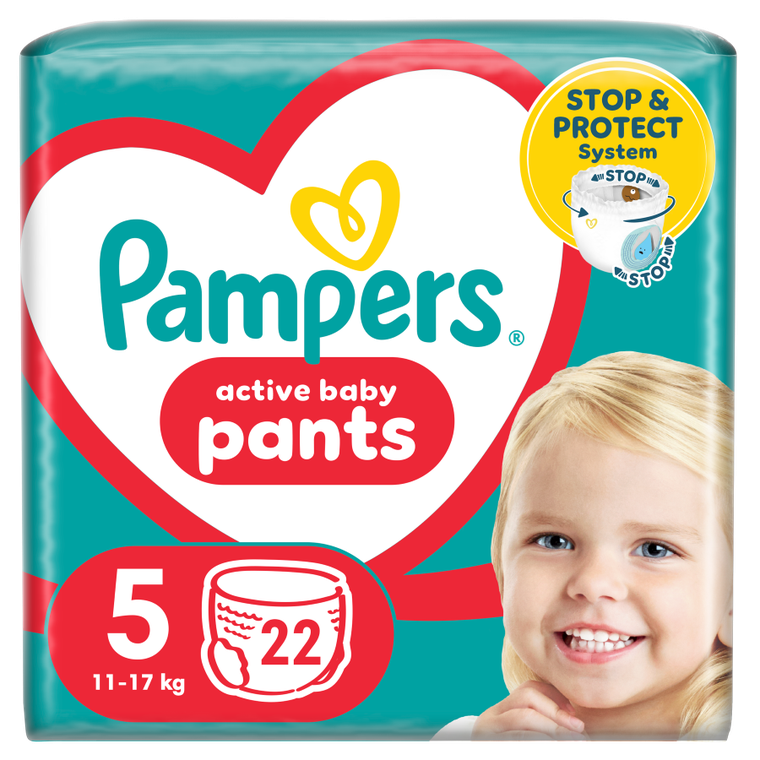 Pampers, Pants, pieluchomajtki, rozmiar 5, 11-17 kg, 22 szt.