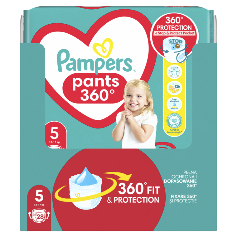 Pampers, Pants, pieluchomajtki, rozmiar 5, 12-17 kg, 28 szt.