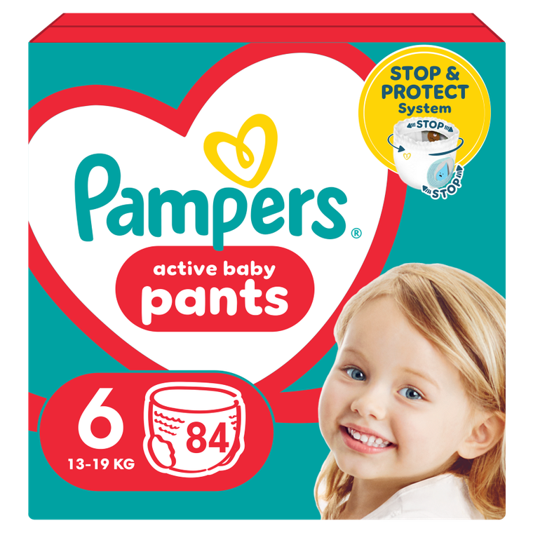 Pampers, Pants, pieluchomajtki, rozmiar 6, 13-19 kg, 84 szt.