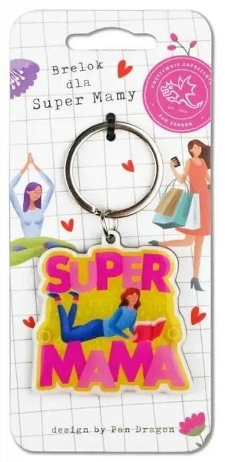 Pan Dragon, brelok metalowy, super mama