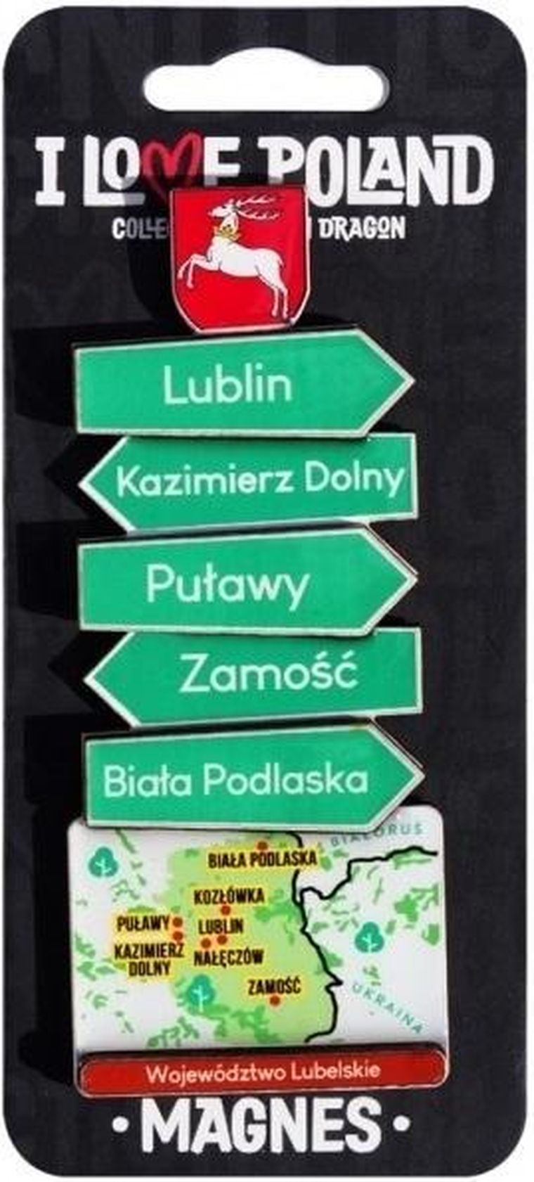 Pan Dragon, I love Poland, magnes, Lubelskie