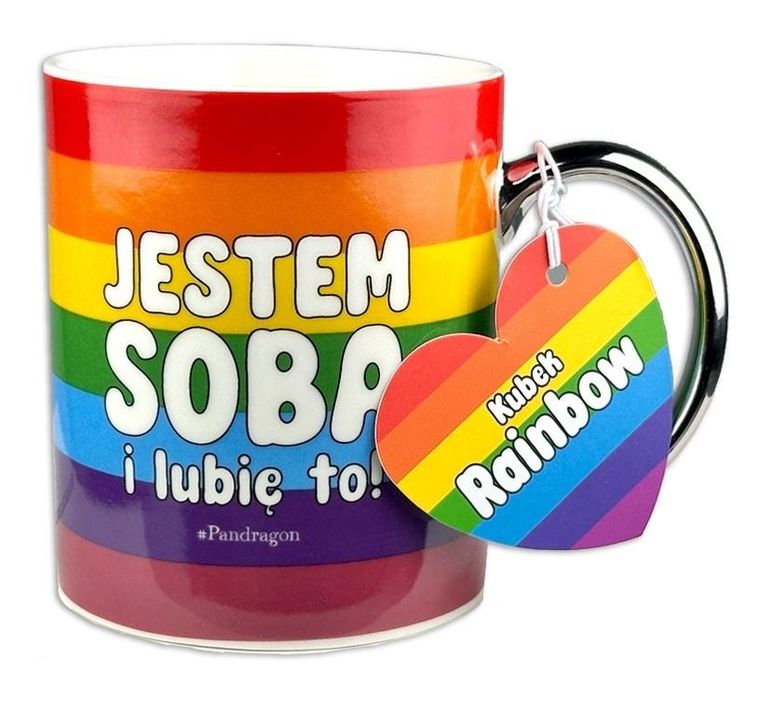 Pan Dragon, kubek, Rainbow Jestem sobą