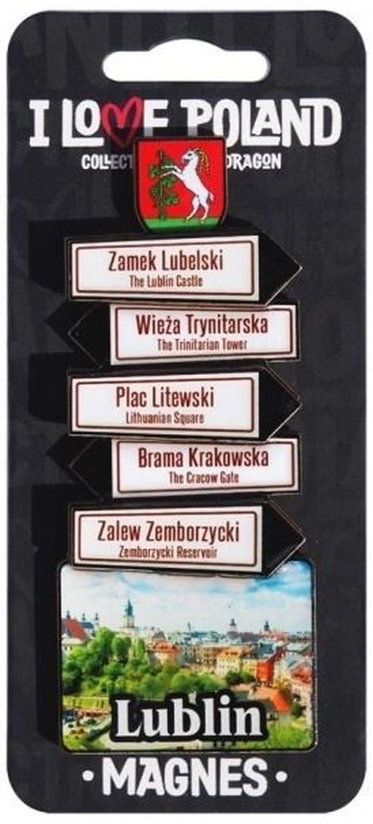 Pan Dragon, magnes, I love Poland, Lublin