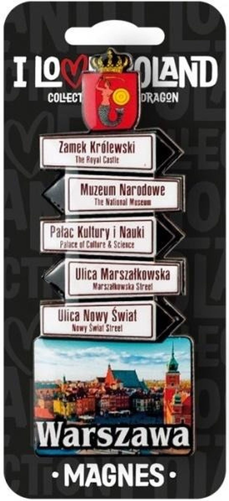 Pan Dragon, magnes, I love Poland, Warszawa