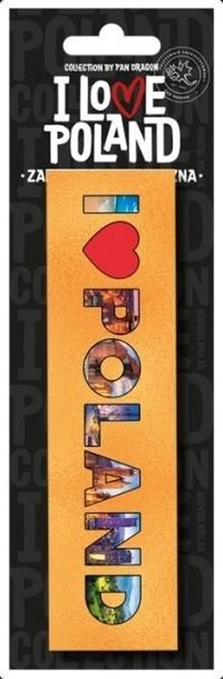 Pan Dragon, zakładka magnetyczna, I love Poland