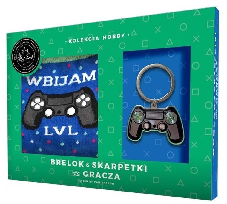 Pan Dragon, zestaw brelok + skarpetki, dla gracza