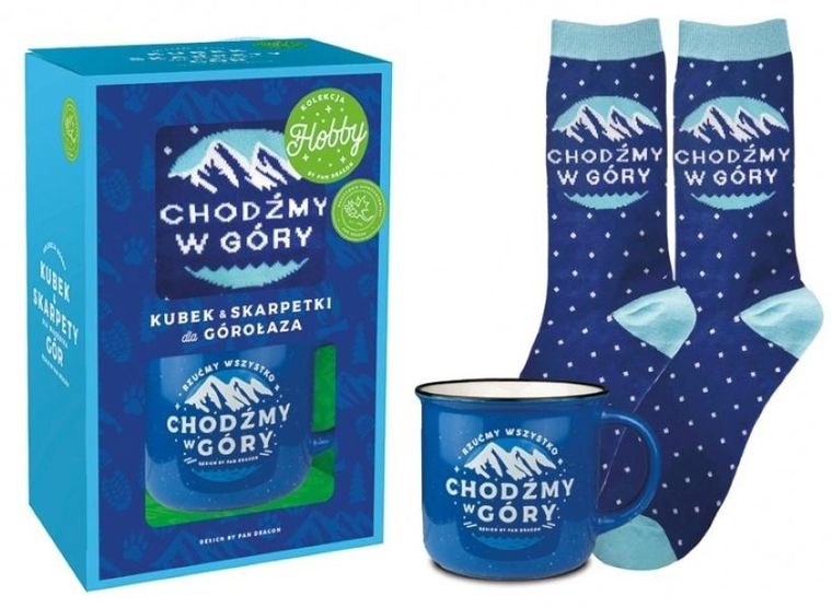 Pan Dragon, zestaw, kubek, skarpetki, góry