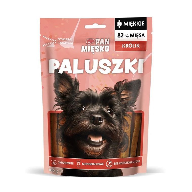 Pan Mięsko, Paluszki Królik, przysmak dla psa, 100g