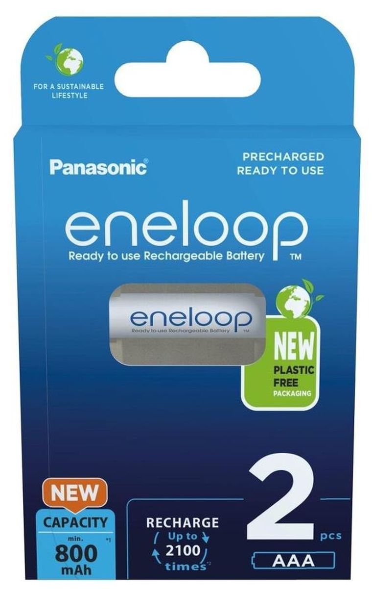 Panasonic, Eneloop, akumulatorki, AAA 800mAh, 2 szt.