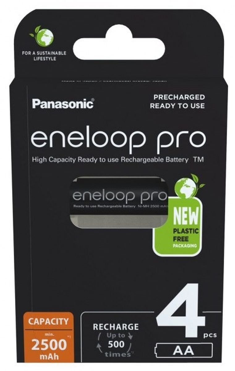 Panasonic, Eneloop, akumulatorki, Pro, AA 2500mAh, 4 szt.