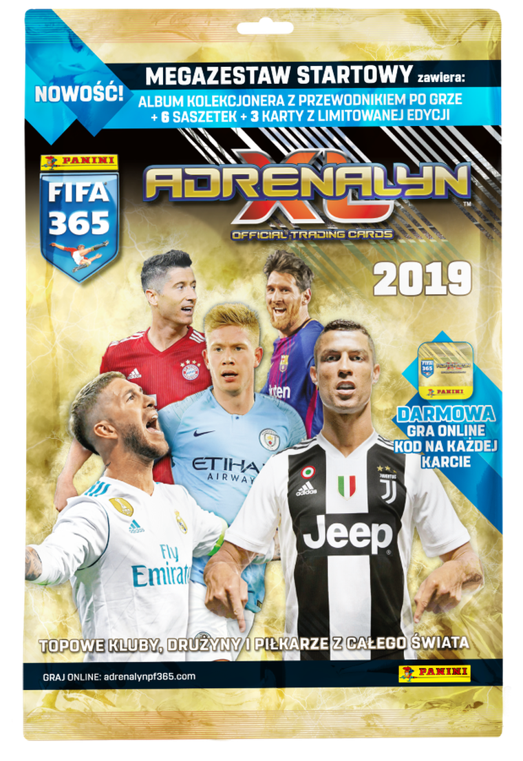Panini, Fifa 365, Adrenalyn XL, 2019, megazestaw startowy