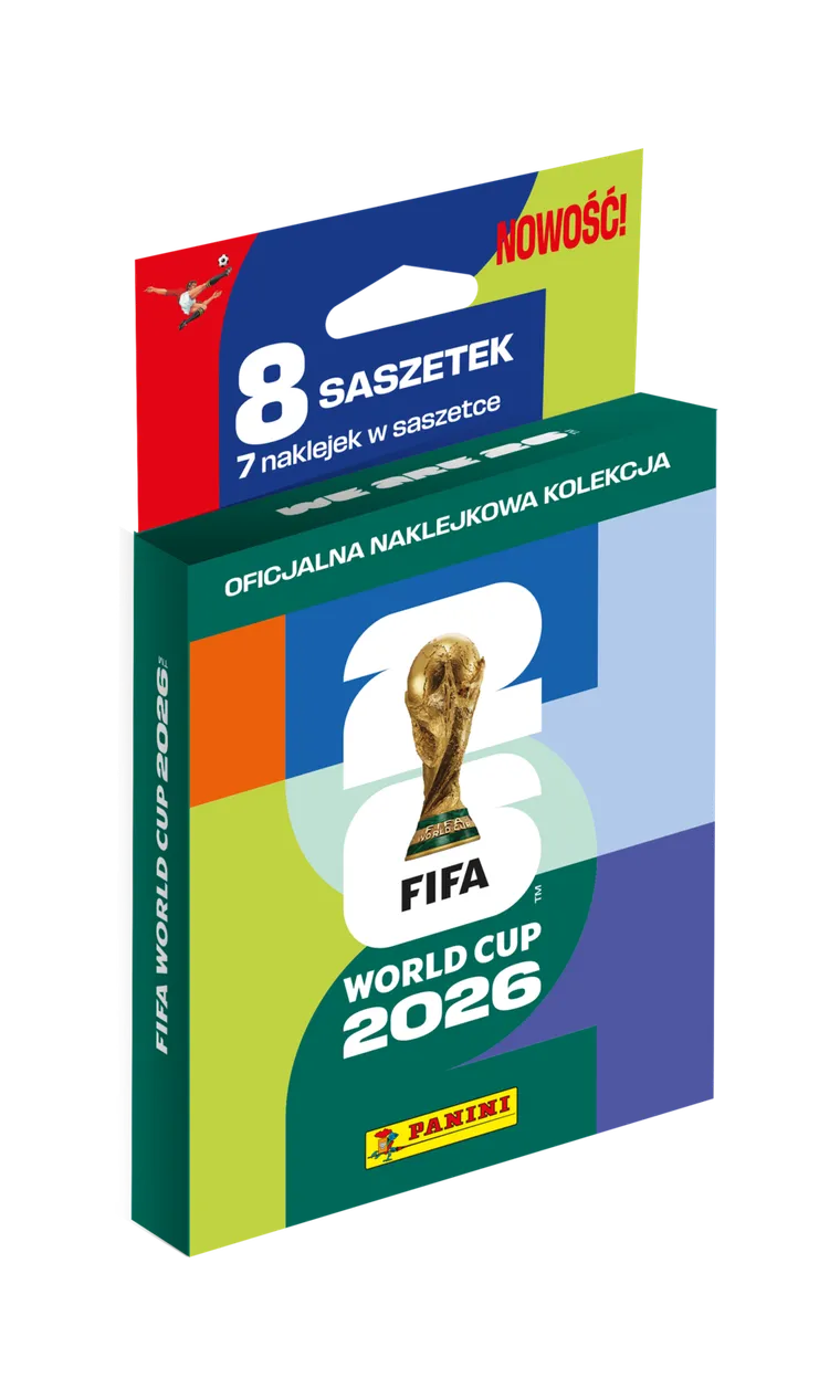 Panini, FIFA World Cup 2026, zestaw saszetek z naklejkami kolekcjonerskimi, 8 szt.