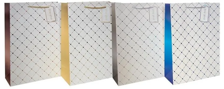 Panorama, torebka prezentowa, duża, Złocona Serduszka, 1 szt.