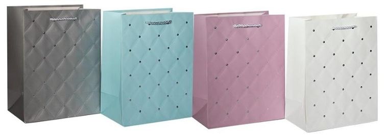 Panorama, torebka prezentowa, średnia, Złocona Pastel, 1 szt.