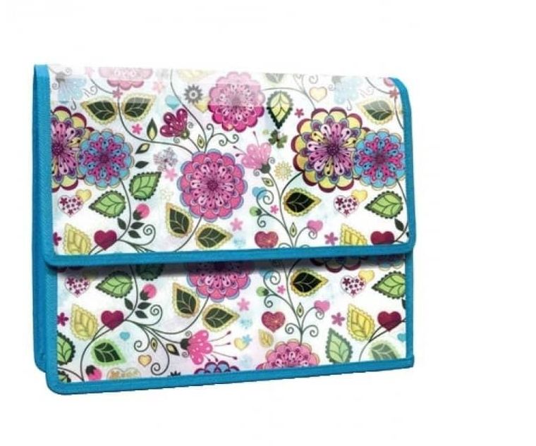 Panta Plast, Flowers, teczka A4 z klapką na rzepy, 1 szt.