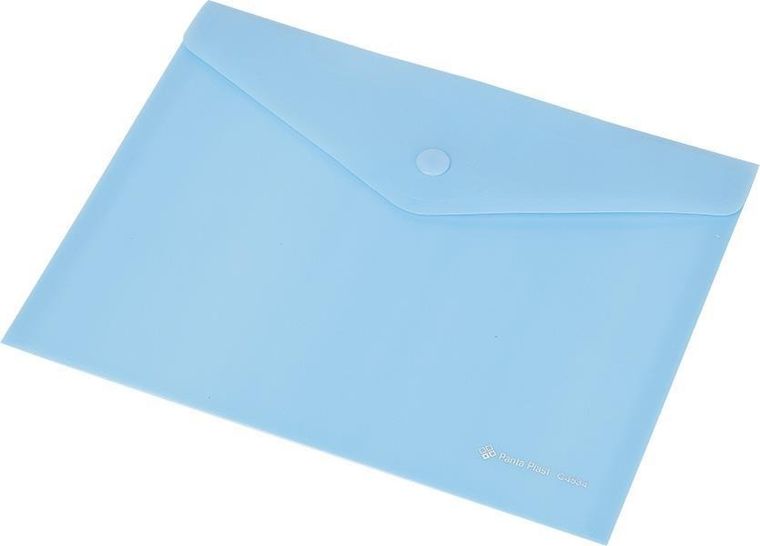 Panta Plast, Focus, koperta na zatrzask, przezroczysta, niebieska, A4, 1 szt.